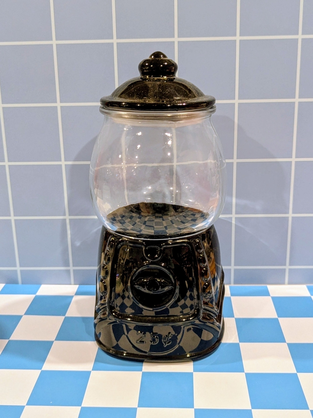 Target Black Ceramic Candy Jar with Clear Glass Globe